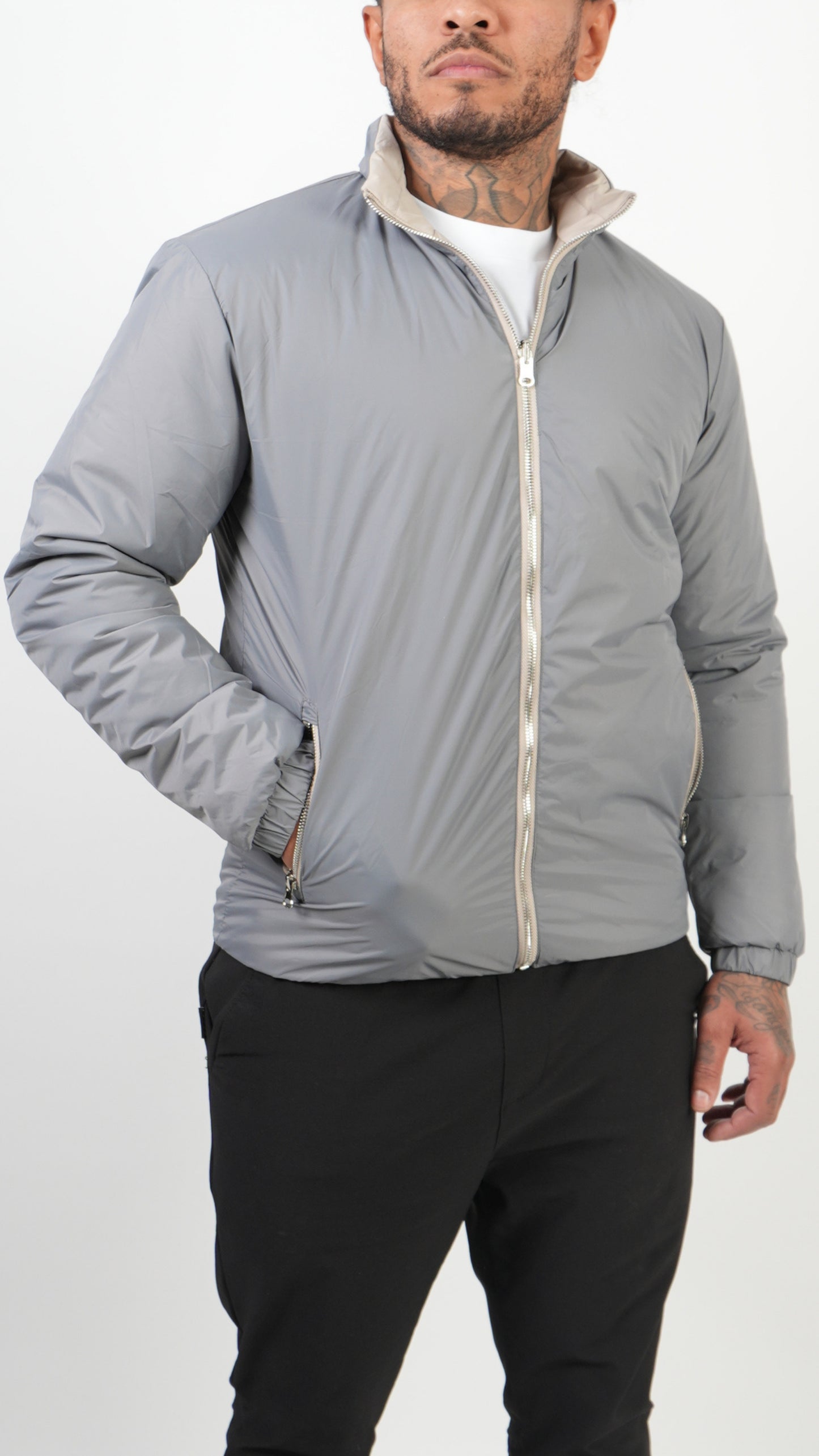 GIACCA REVERSIBILE • GRIGIO