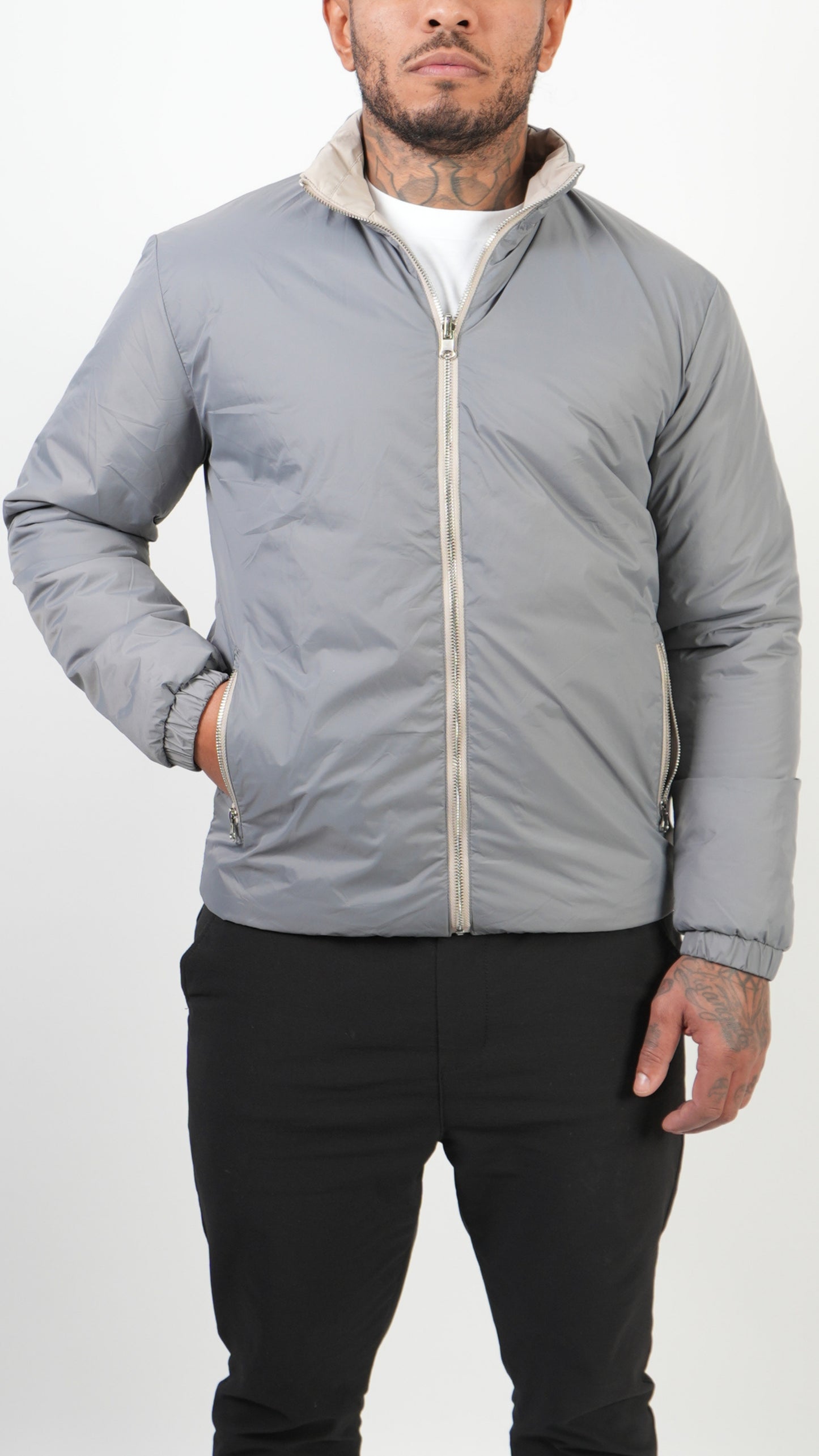 GIACCA REVERSIBILE • GRIGIO