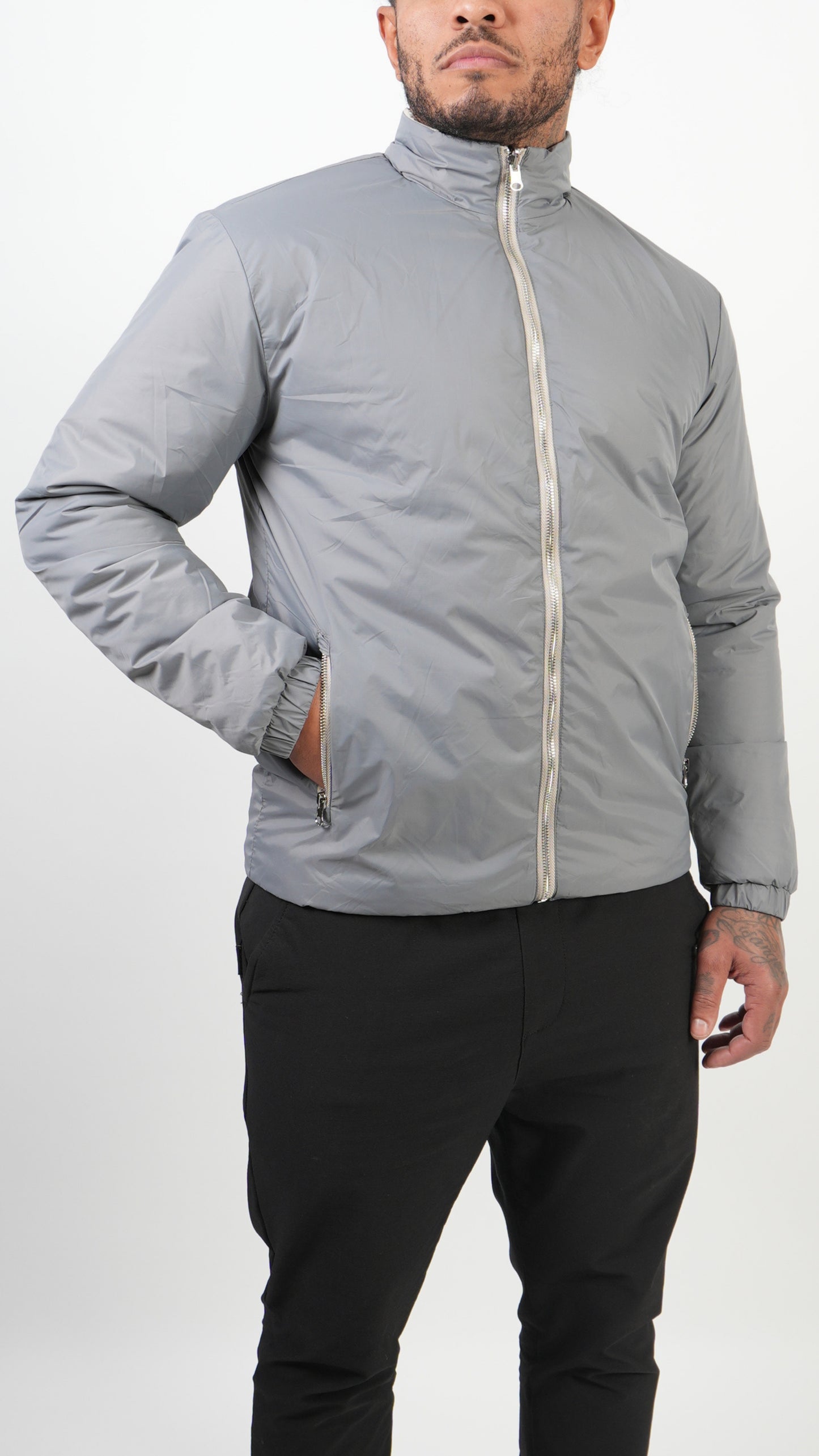 GIACCA REVERSIBILE • GRIGIO