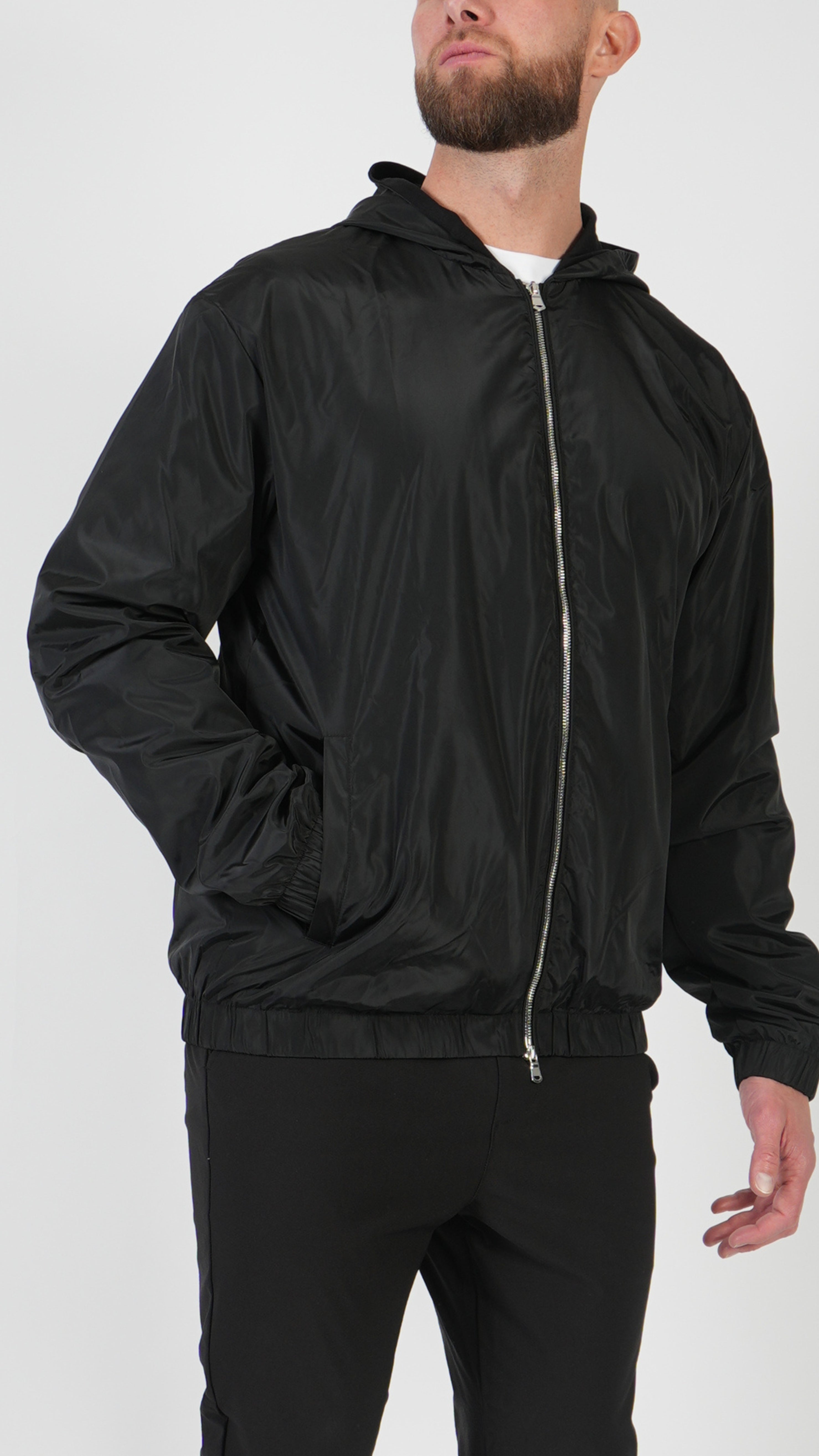HOODED JACKET • BLACK