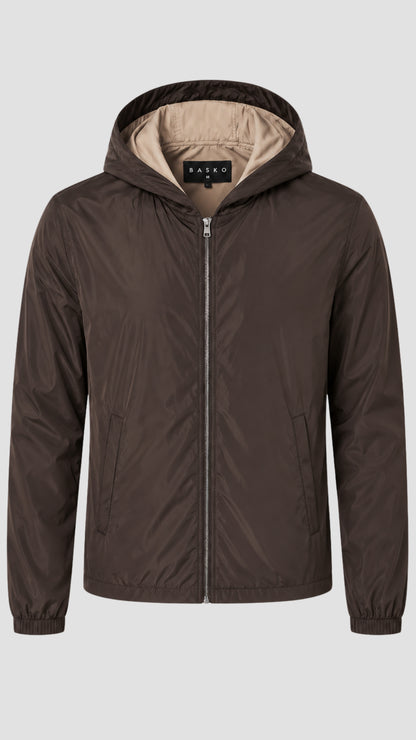 HOODED JACKET • BROWN