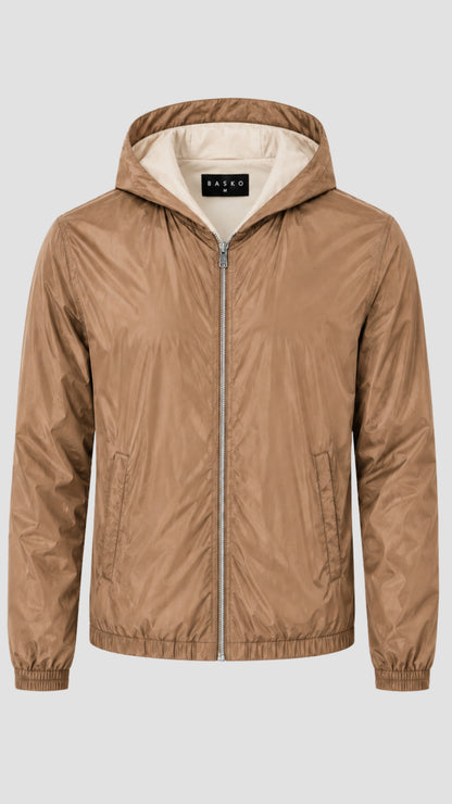 HOODED JACKET • TAUPE