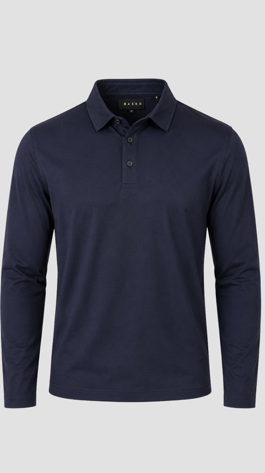 POLO • MANGA LARGA • AZUL