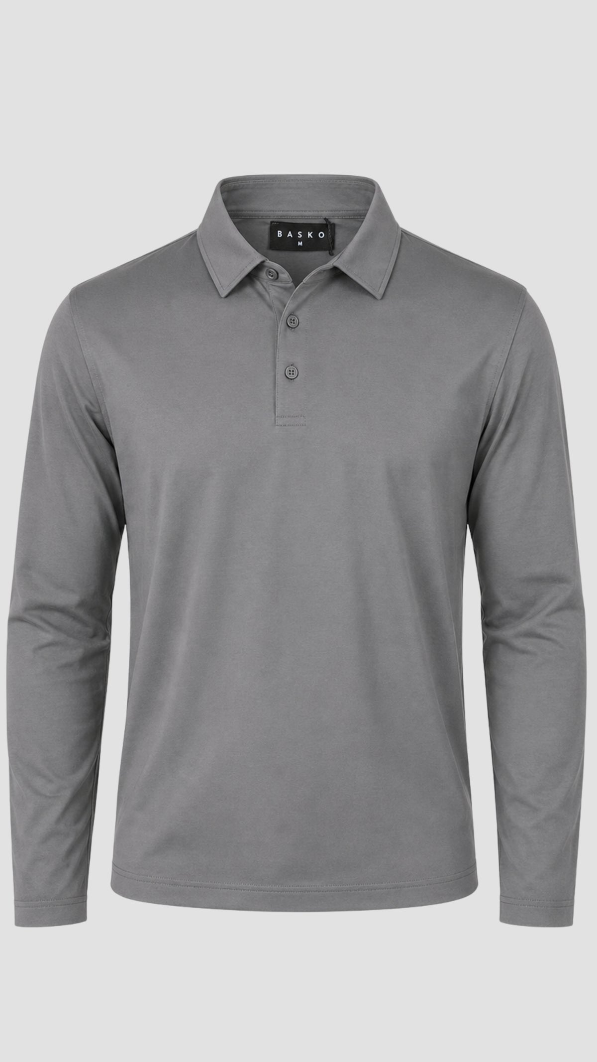 POLO • MANCHES LONGUES • GRIS