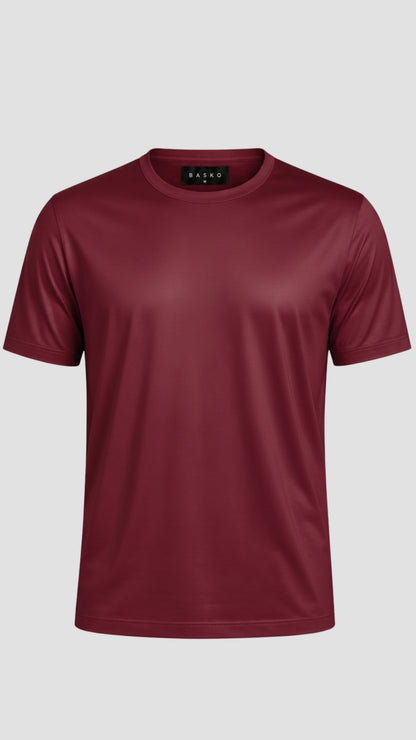 T-SHIRT  • SLIM FIT • BURGUNDY