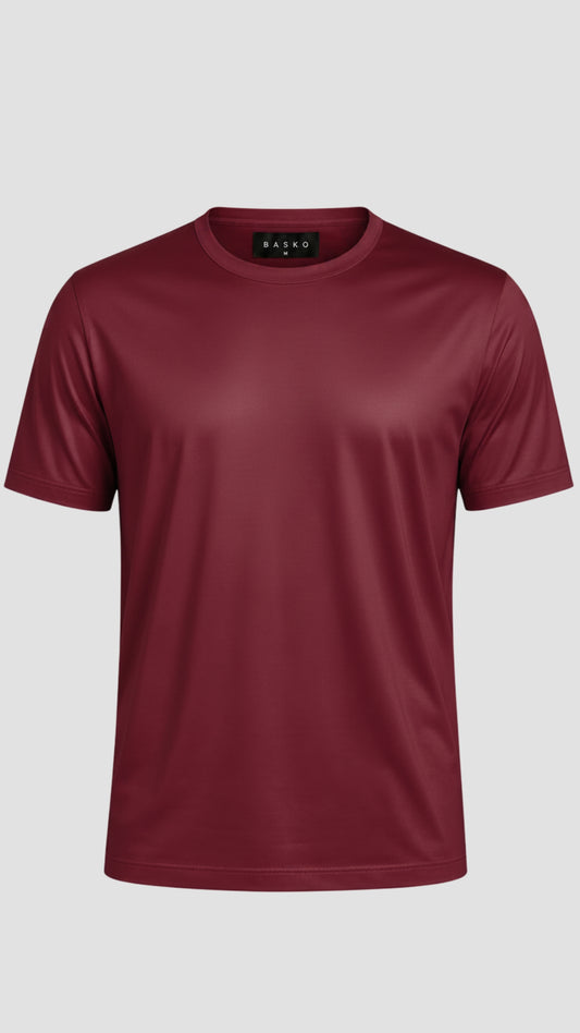 T-SHIRT  • SLIM FIT • BURGUNDY