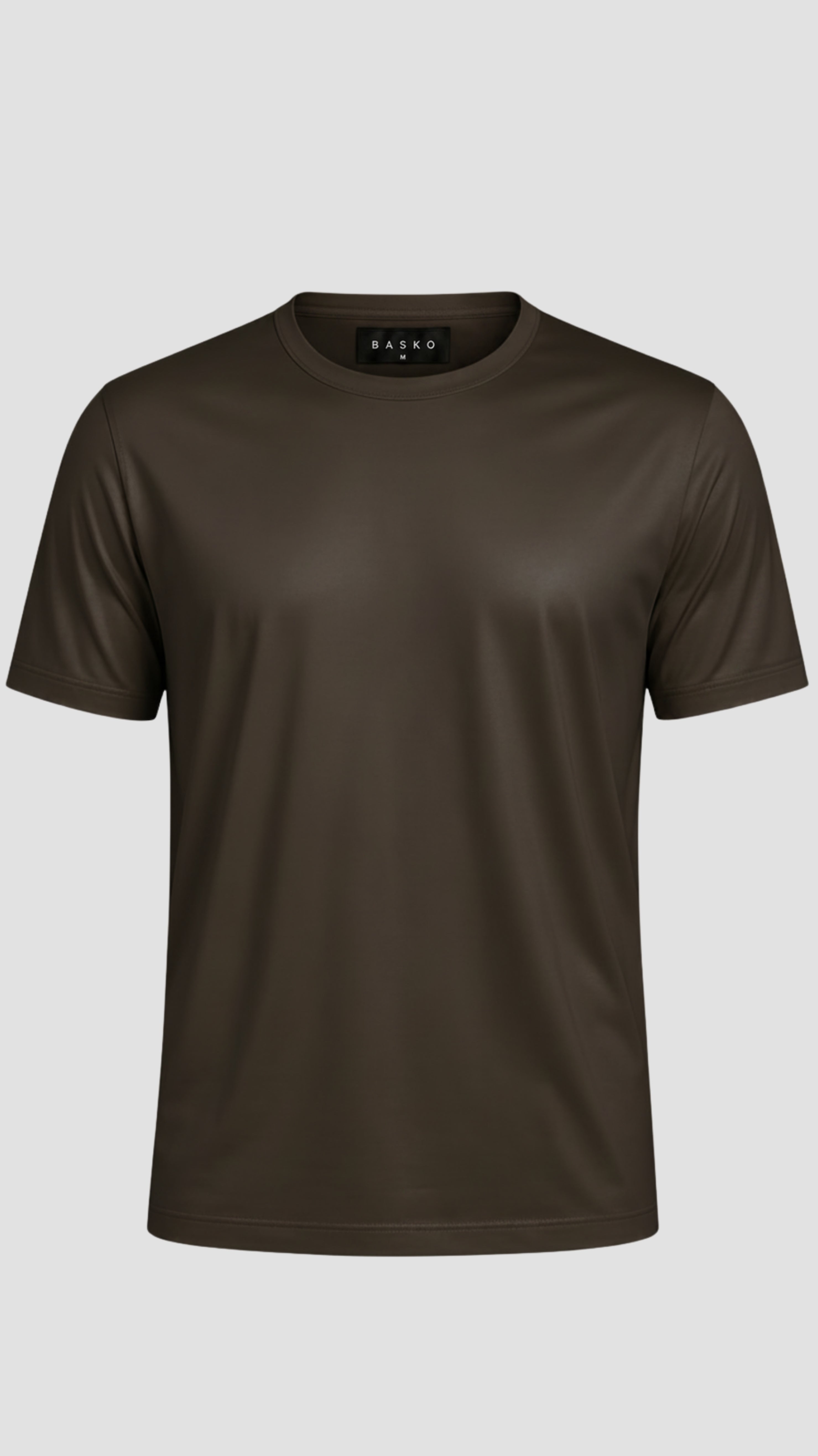 T-SHIRT  • SLIM FIT • DARKBROWN