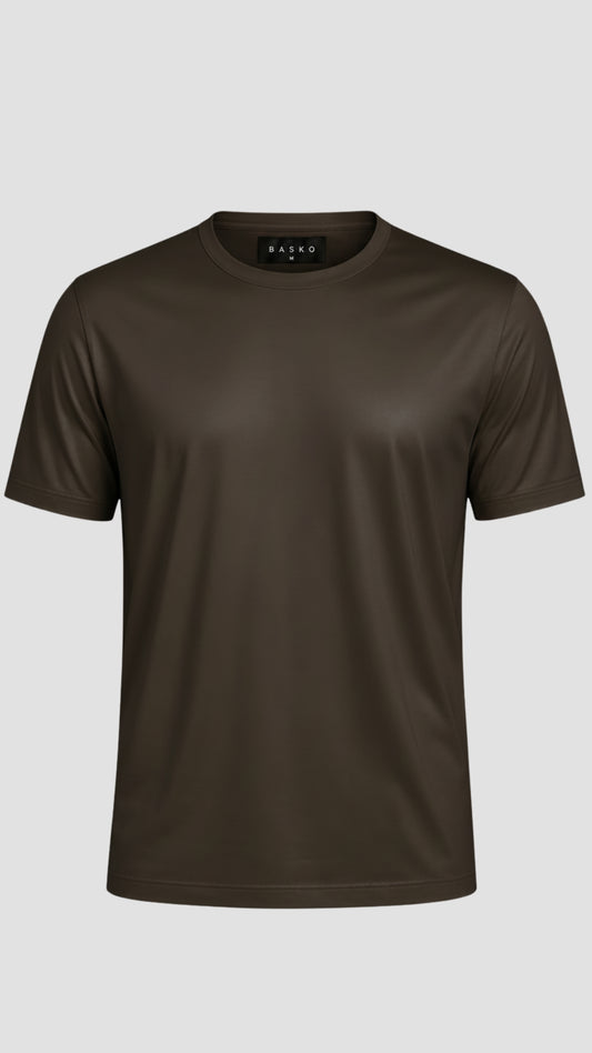 T-SHIRT  • SLIM FIT • DARKBROWN